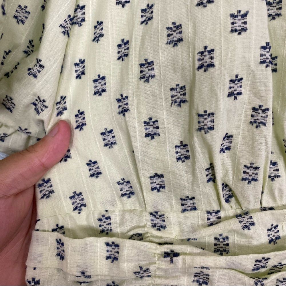 Anthropologie The Katerina Button Front Dress‎ Textured Mint Green XL Midi - Picture 4 of 8